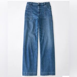 EUC American Eagle Curvy Super High Rise Baggy Wide Leg Jean